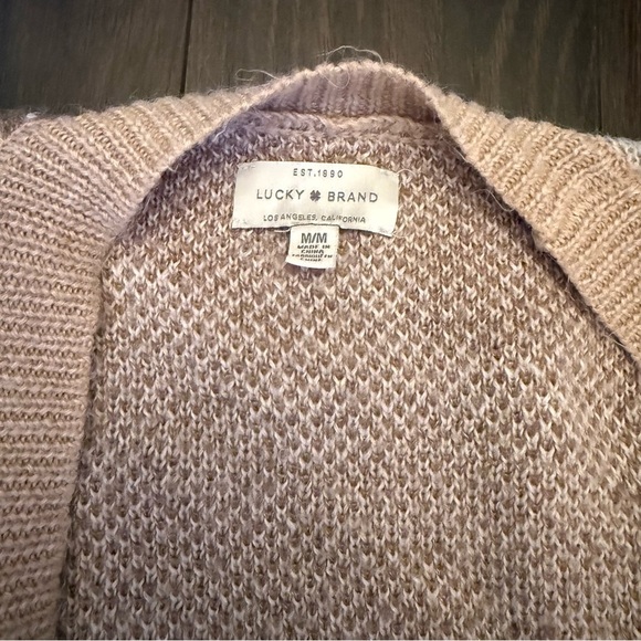 Lucky Brand Natural Camo V-neck Button Front Long Sleeve Cardigan - Picture 3 of 5